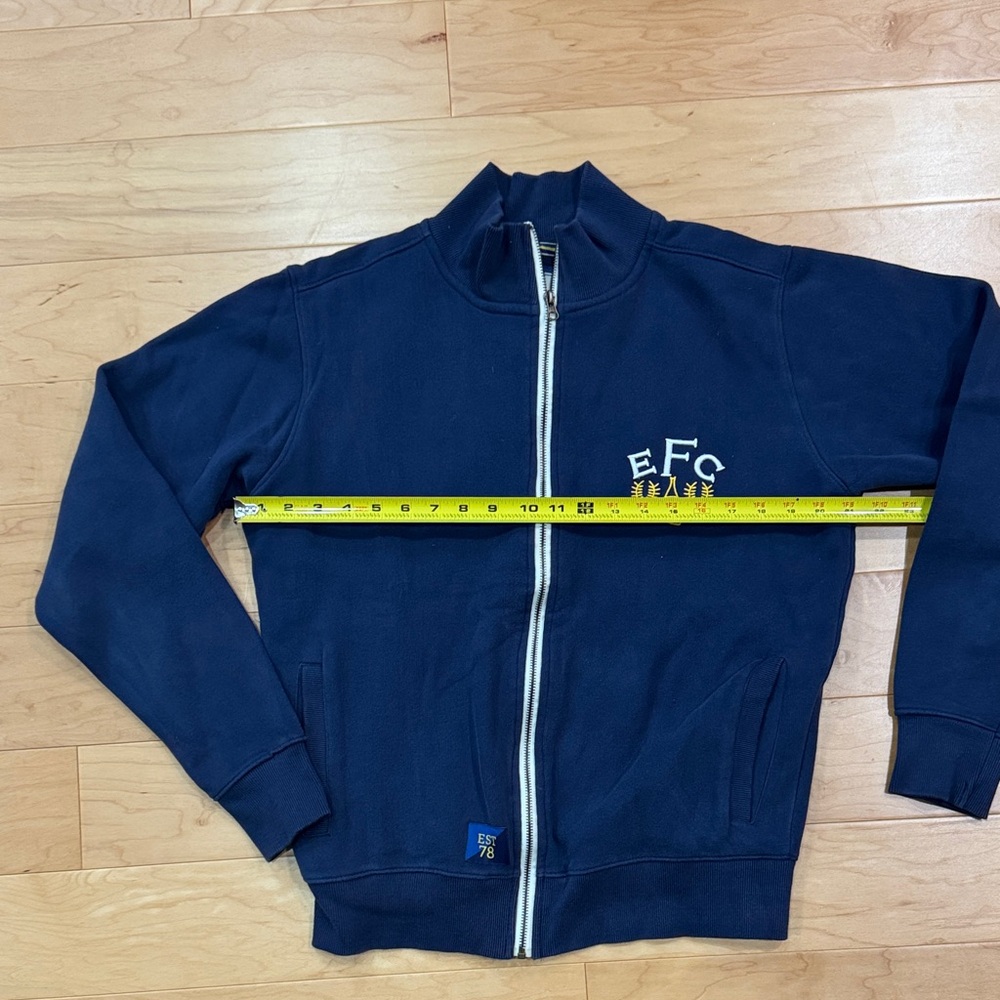 Men’s Everton Navy Blue Zip-Up Fleece Jacket - Small